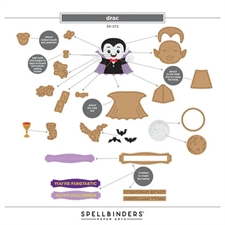 Simon Hurley by Spellbinders Dies - Halloween Hugs / Drac